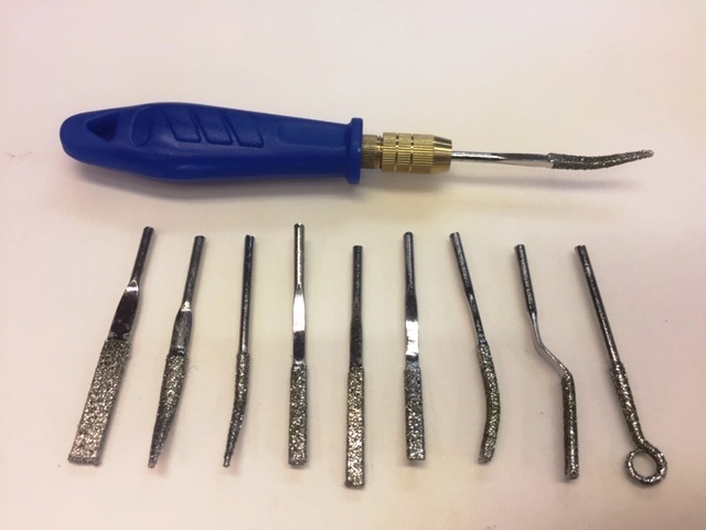 SET 10 DIAMOND INTERCHANGEABLE RIFFLERS GRIT 150