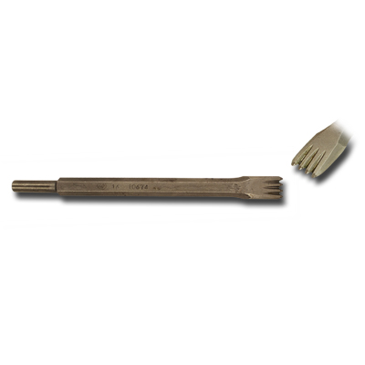 CARBIDE TOOTH CHISEL 2 TEETH 10 mm. CUT 10.2 mm. SHANK