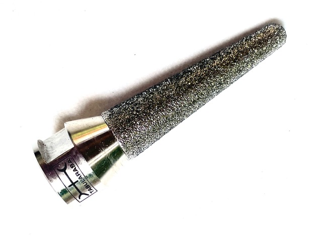 "LONG ROUNDED CONE" DIAMOND ELECTROPLATED BIT 20/10x70 mm. M14